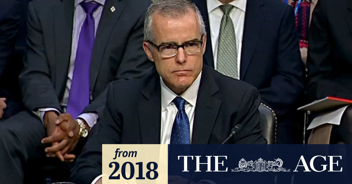 Video Fbi Deputy Directory Andrew Mccabe Fired 